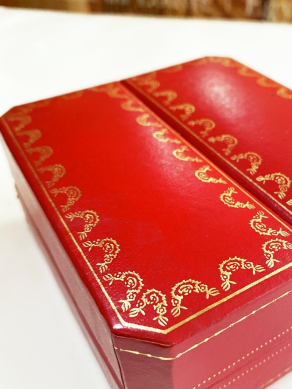 Rare vintage red Cartier Santos Watch box only purchased in Paris in the 80s